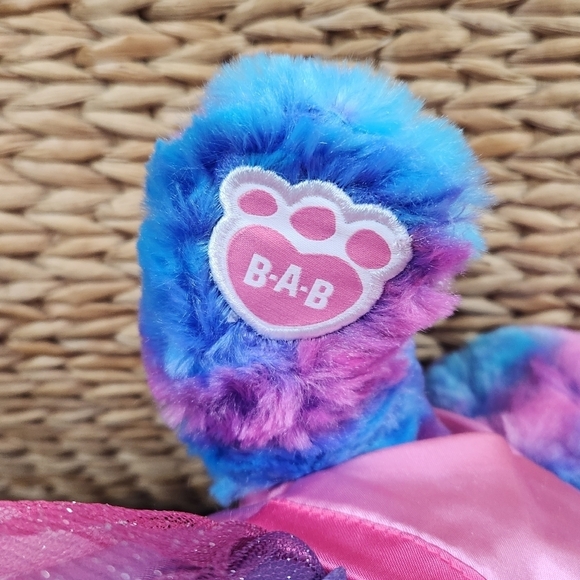 Spring Lilac 16” Easter Bunny Build A Bear BABW Blue Purple Pink Sound Scent - Picture 8 of 9